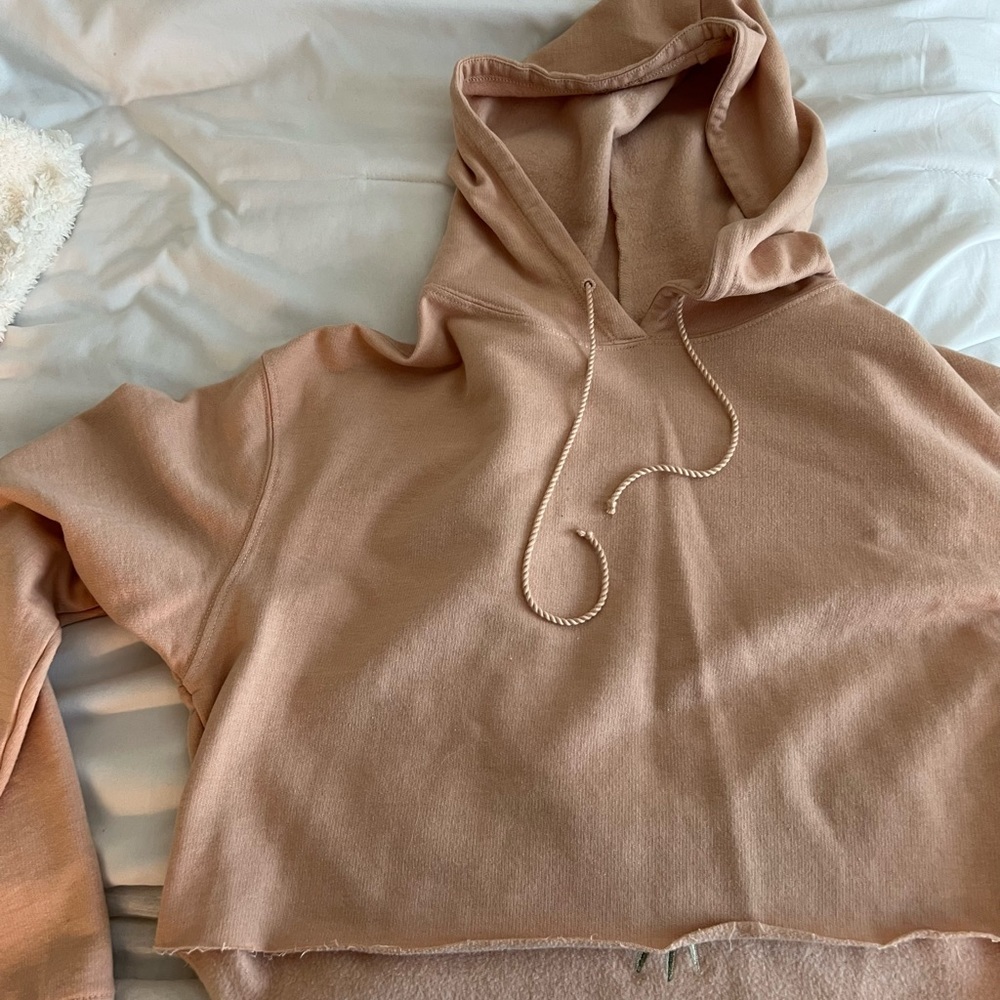 Crop pink urban outfitters sweatshirt